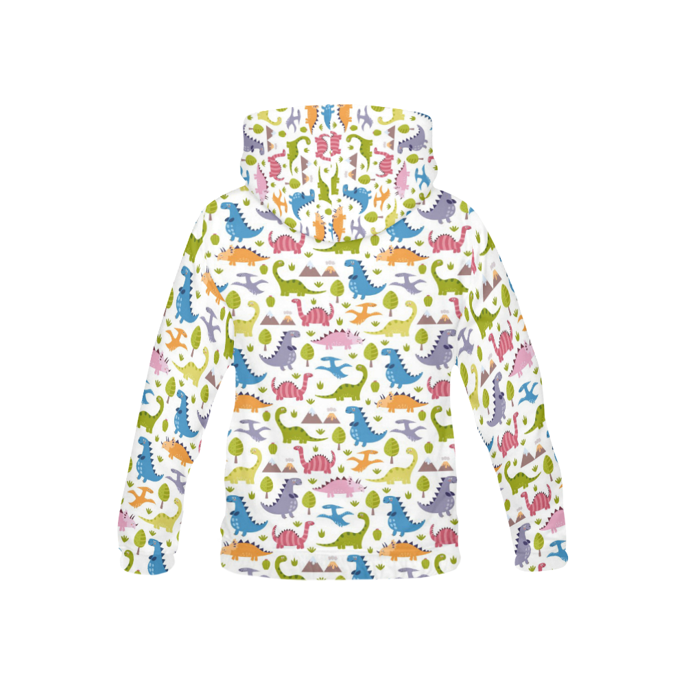 Dinosaur Pattern All Over Print Hoodie for Kid (USA Size) (Model H13)