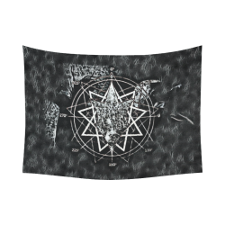 Chaos Magick Void Circle Black Light Cotton Linen Wall Tapestry 80"x 60"