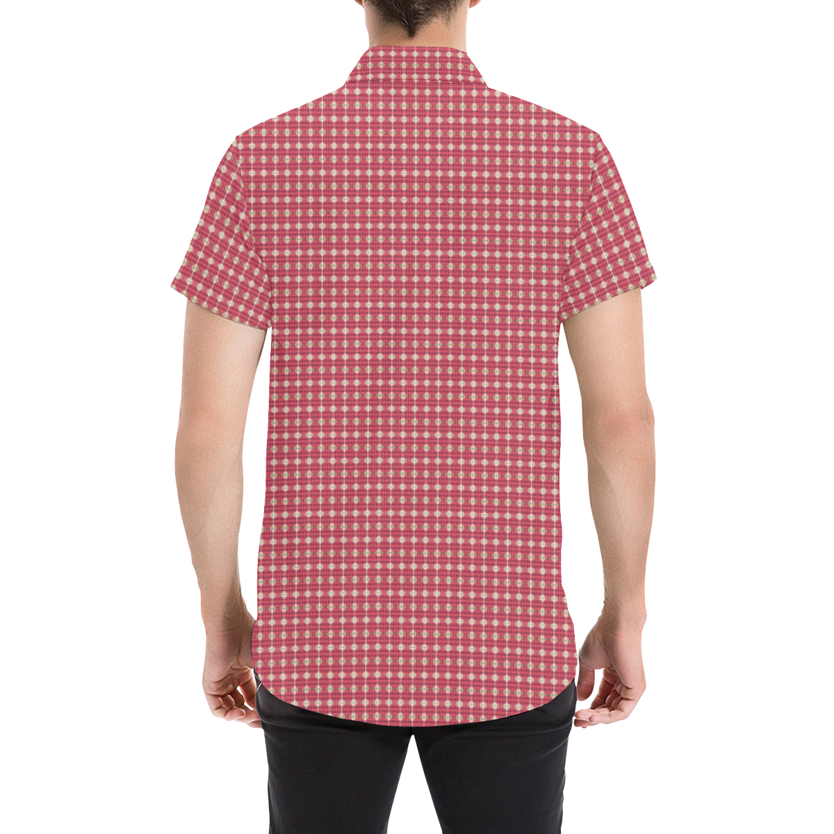 plaid8j5b Men's All Over Print Short Sleeve Shirt (Model T53)
