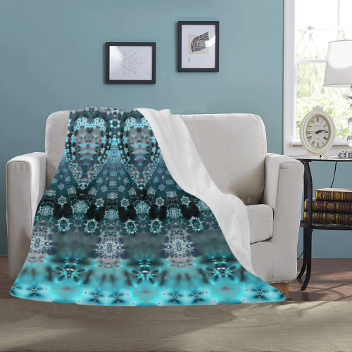 Turquoise Night Puiseux Ultra-Soft Micro Fleece Blanket 50"x60"