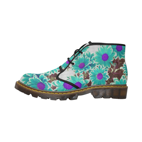 FLORAL DESIGN 25 Women's Canvas Chukka Boots/Large Size (Model 2402-1)