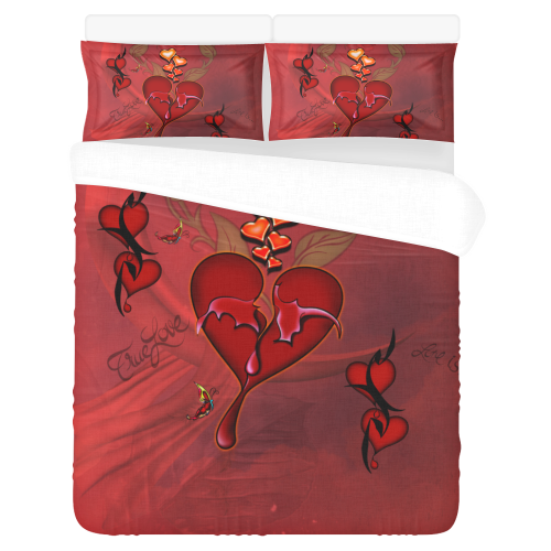 Wonderful hearts 3-Piece Bedding Set