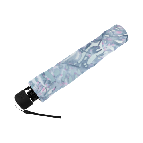 Tropical Leafs - Blue Nature Design Anti-UV Foldable Umbrella (U08)