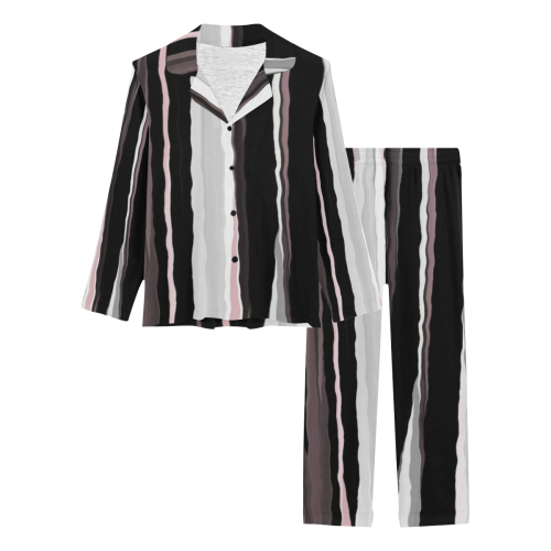 vintage pink black graykj Women's Long Pajama Set