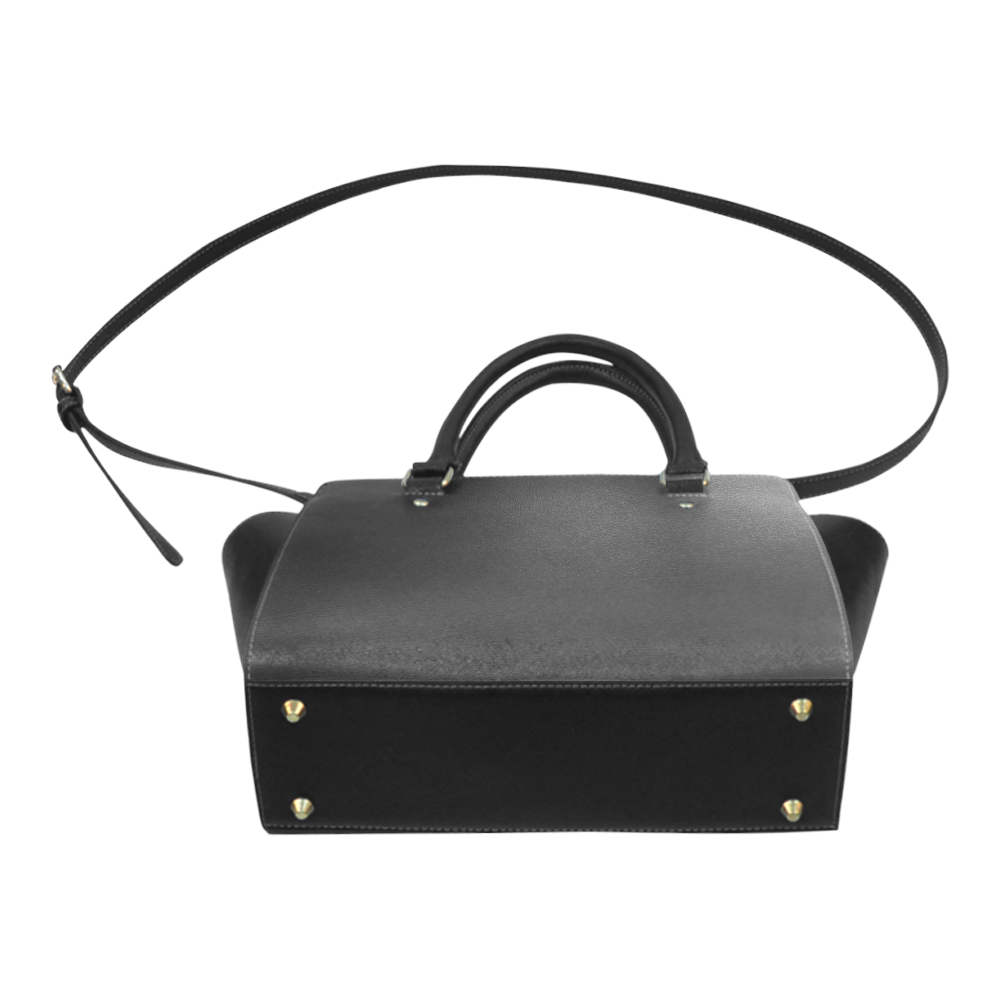 BLACK LEATHER 2 Classic Shoulder Handbag (Model 1653)