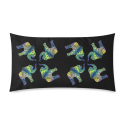 Patchwork Elephant Spiral 20x36 Double Sided Pillowcase Rectangle Pillow Case 20"x36"(Twin Sides)