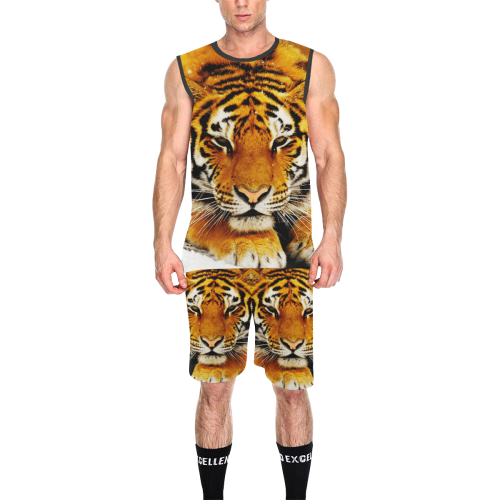 Siberian Tiger All Over Print Basketball Uniform
