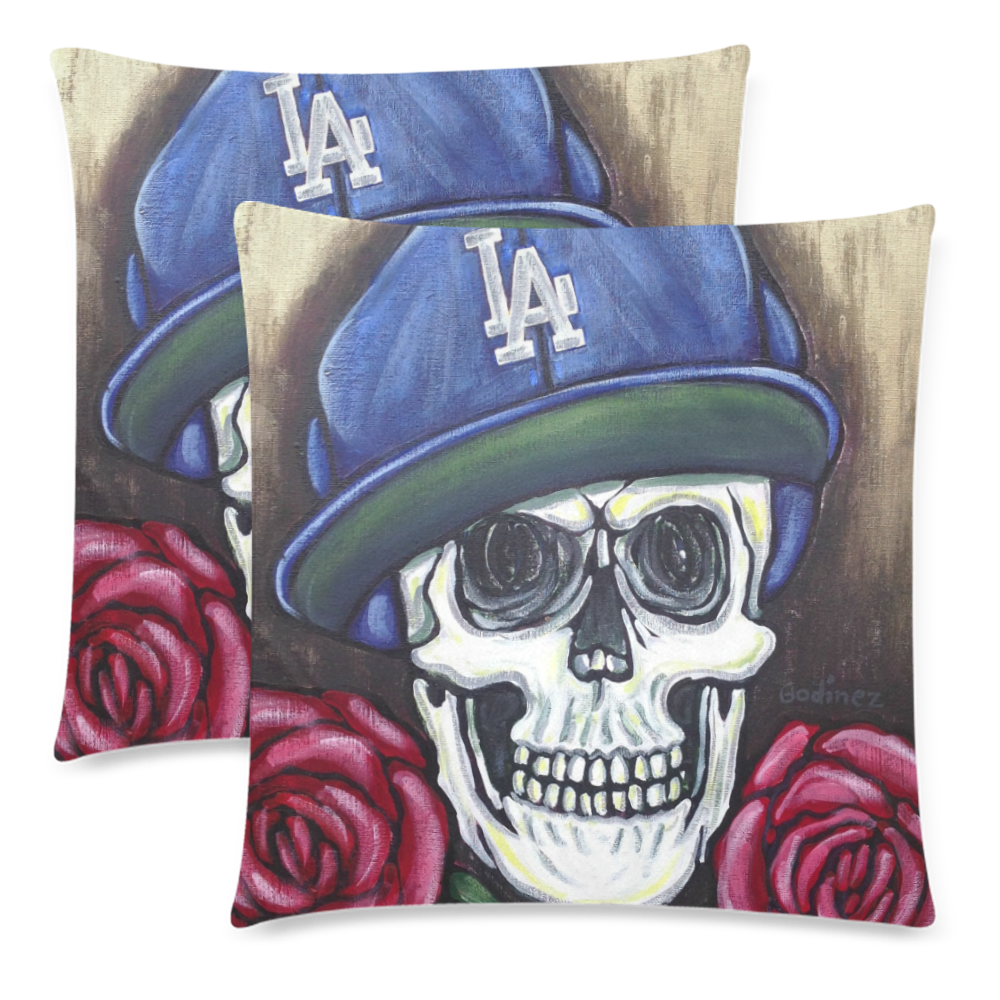 To Live & Die in LA Custom Zippered Pillow Cases 18"x 18" (Twin Sides) (Set of 2)