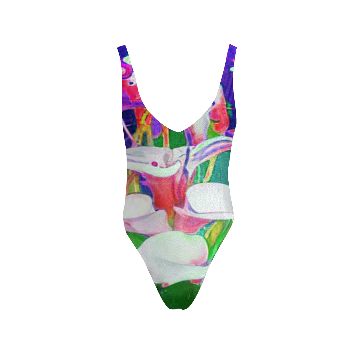 interior calla lillies 61d2 Sexy Low Back One-Piece Swimsuit (Model S09)