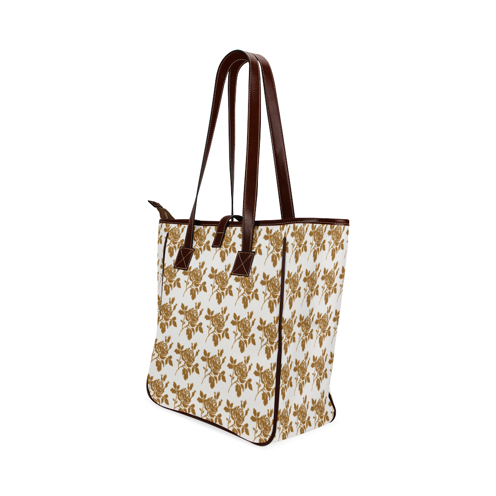 Gold Roses Vintage Retro Style Classic Tote Bag (Model 1644)