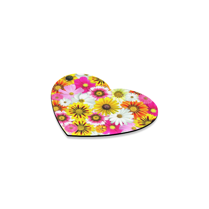 Spring Time Flowers 1 Heart Coaster