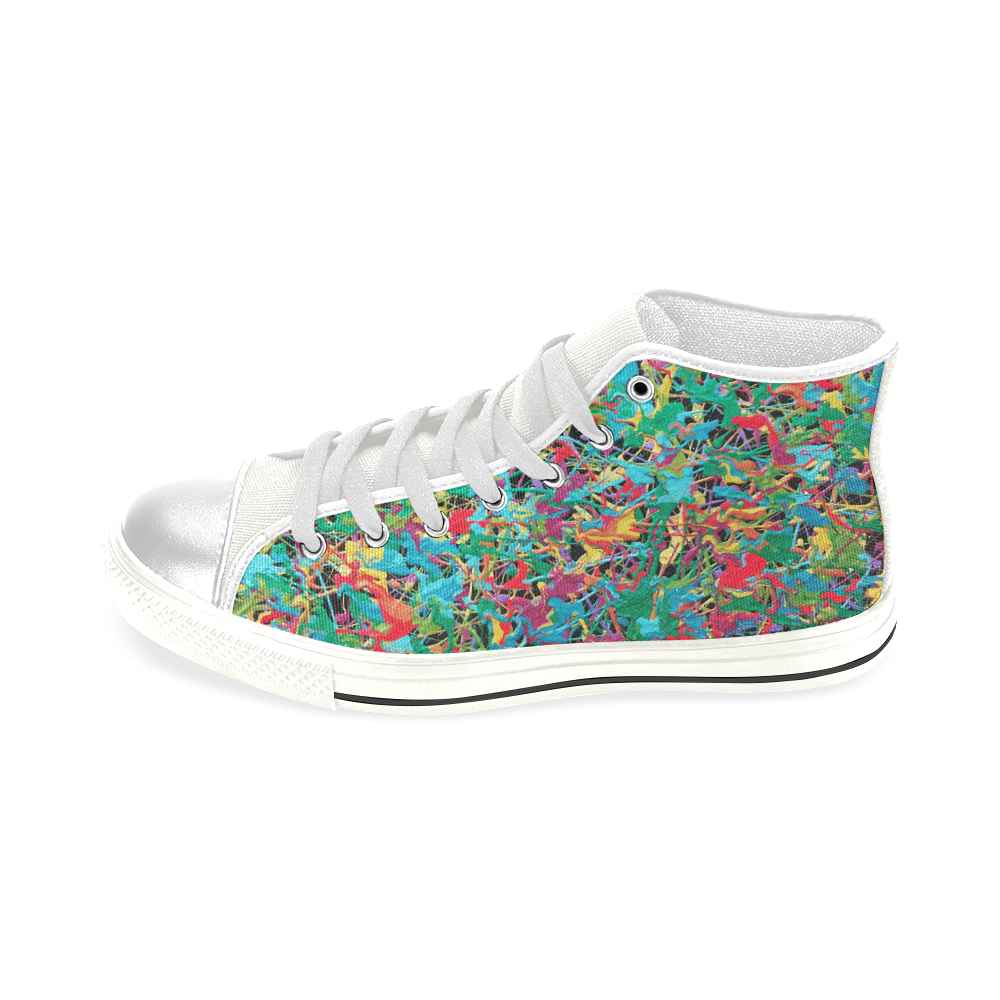 Occupied High Top Canvas Shoes for Kid (Model 017)