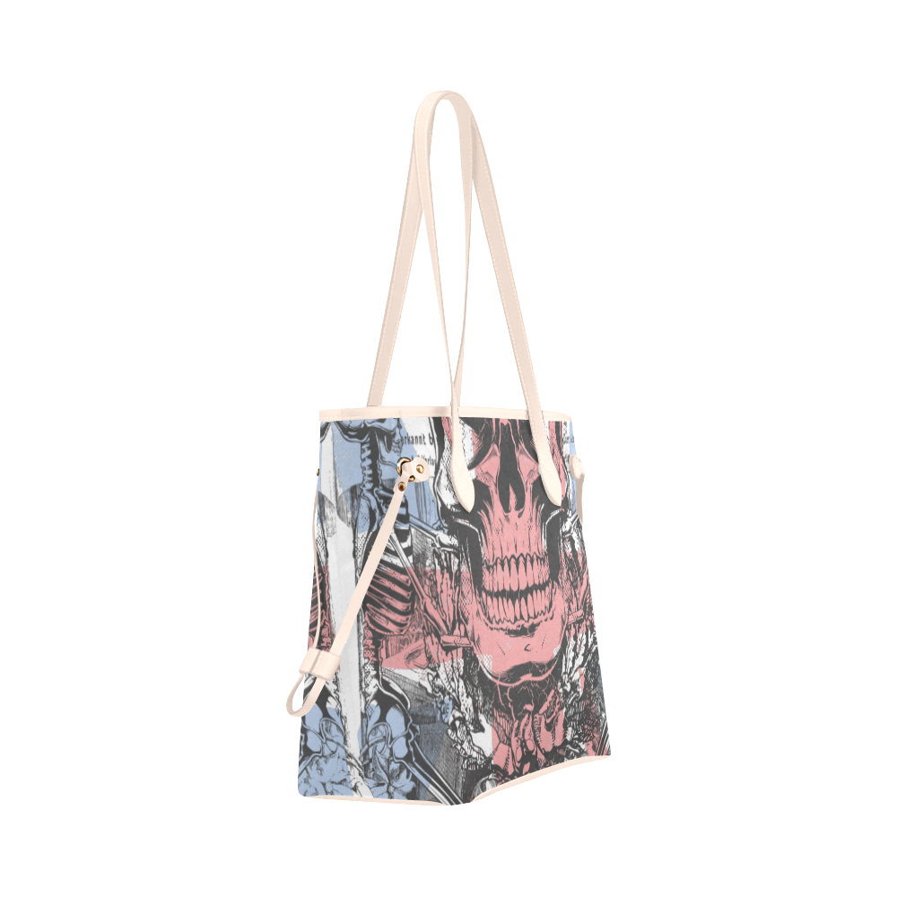 British flag with skull and bones Clover Canvas Tote Bag (Model 1661)