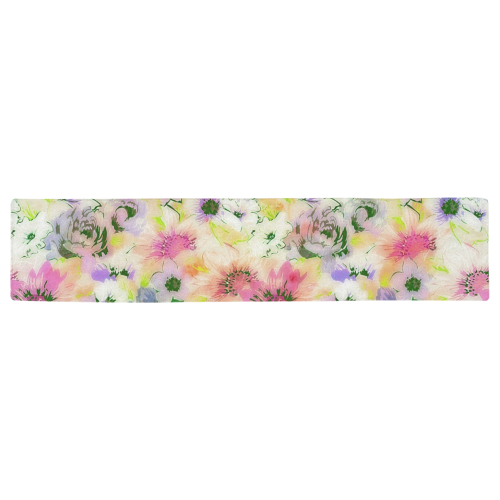 pretty spring floral Table Runner 16x72 inch