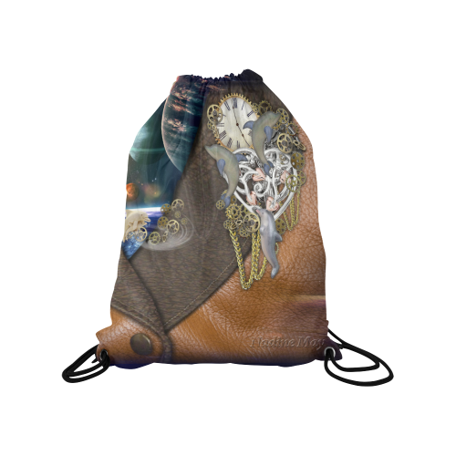 Our dimension of Time Medium Drawstring Bag Model 1604 (Twin Sides) 13.8"(W) * 18.1"(H)