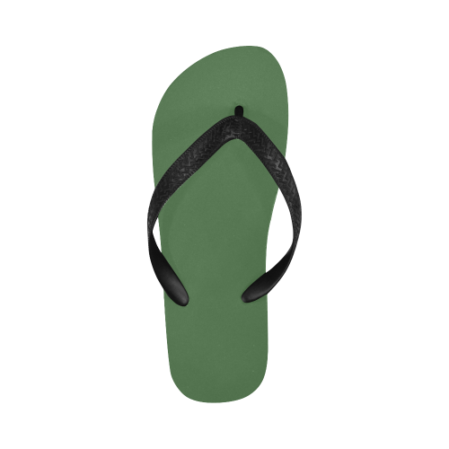 color artichoke green Flip Flops for Men/Women (Model 040)