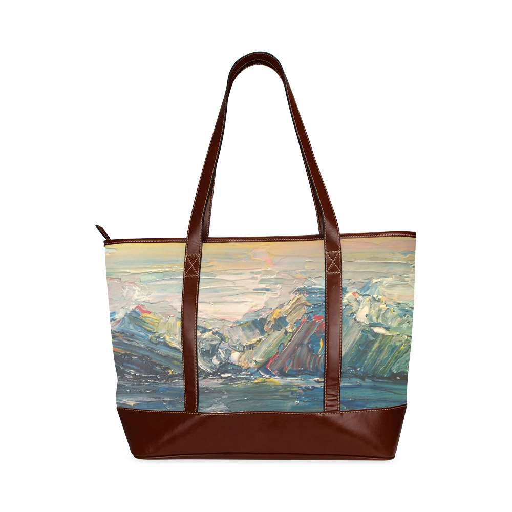 Mountains painting Tote Handbag (Model 1642)