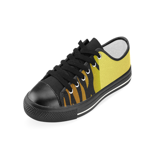 tigre dorado Women's Classic Canvas Shoes (Model 018)