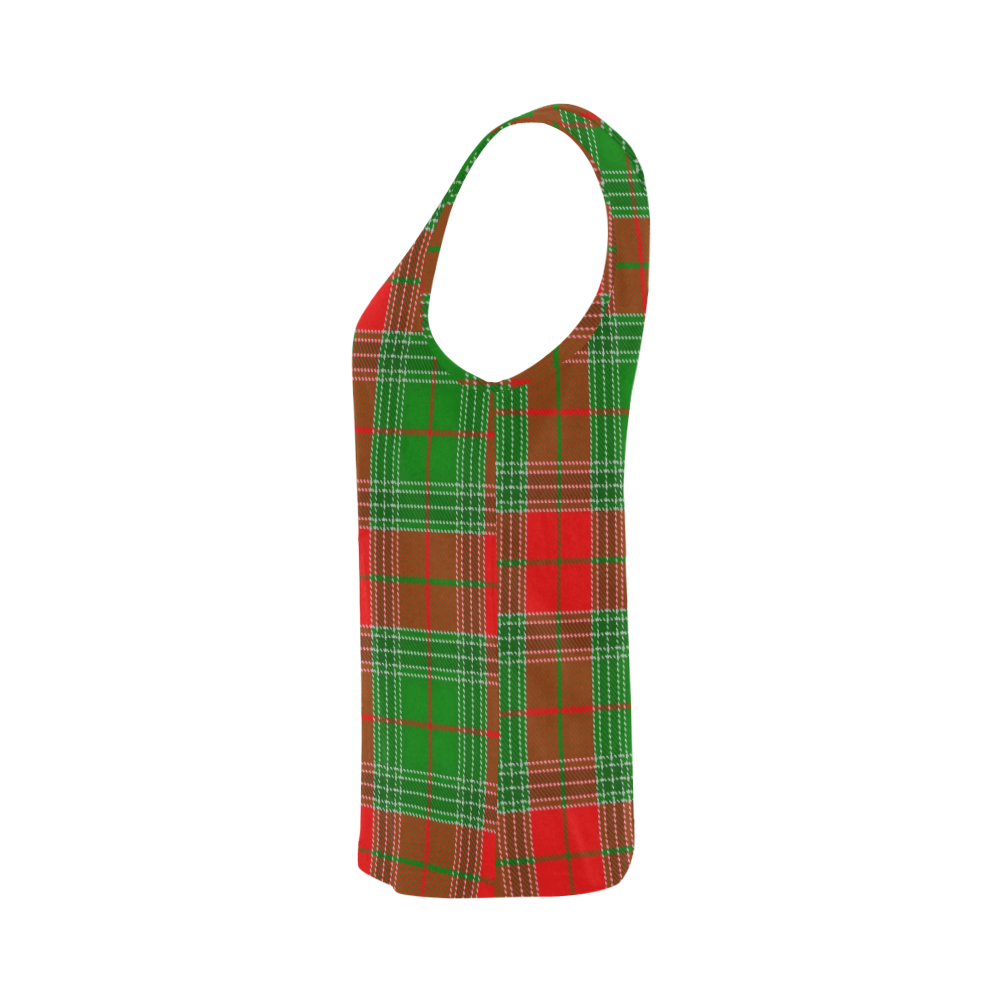 Christmas Plaid All Over Print Tank Top for Women (Model T43)