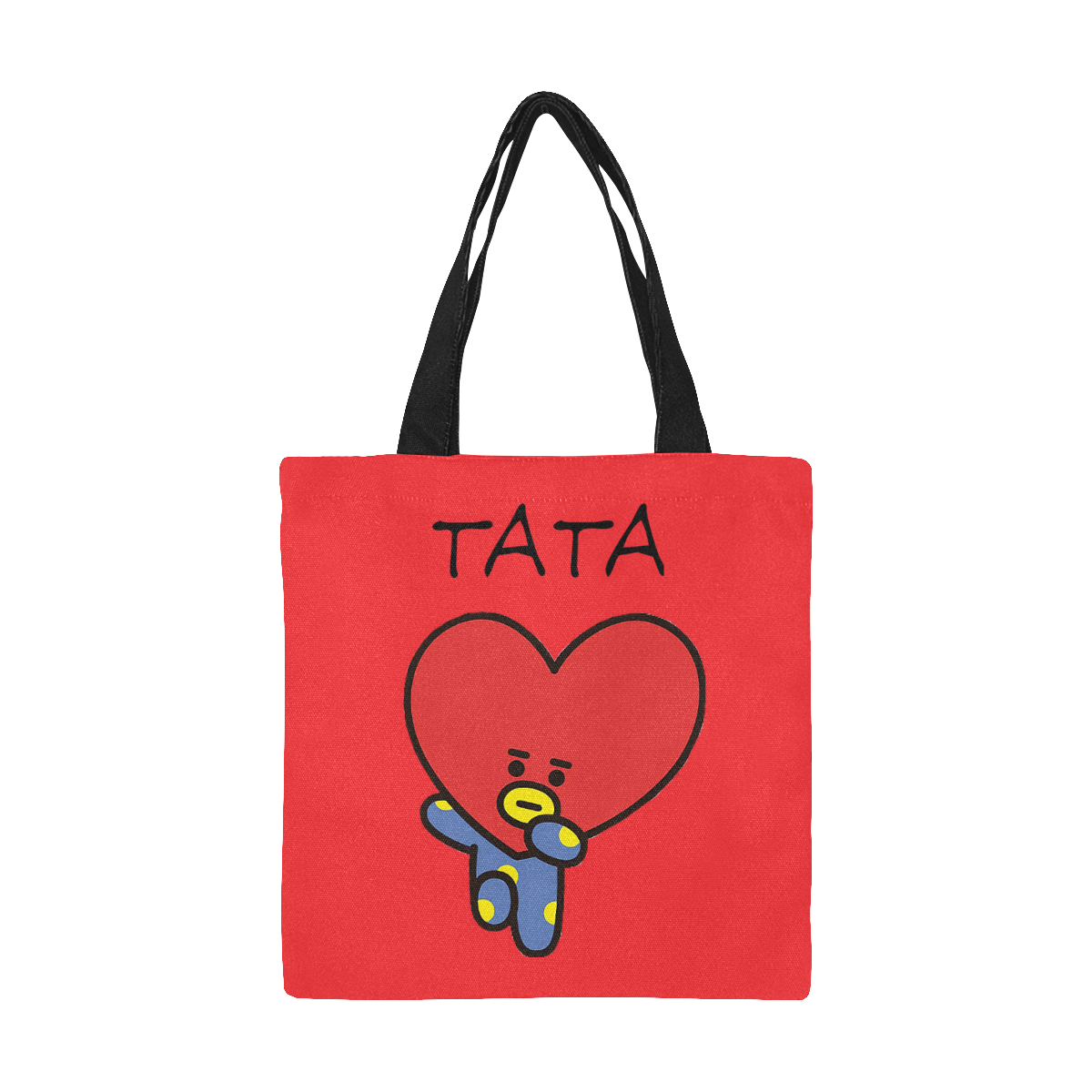 Tata All Over Print Canvas Tote Bag/Small (Model 1697)