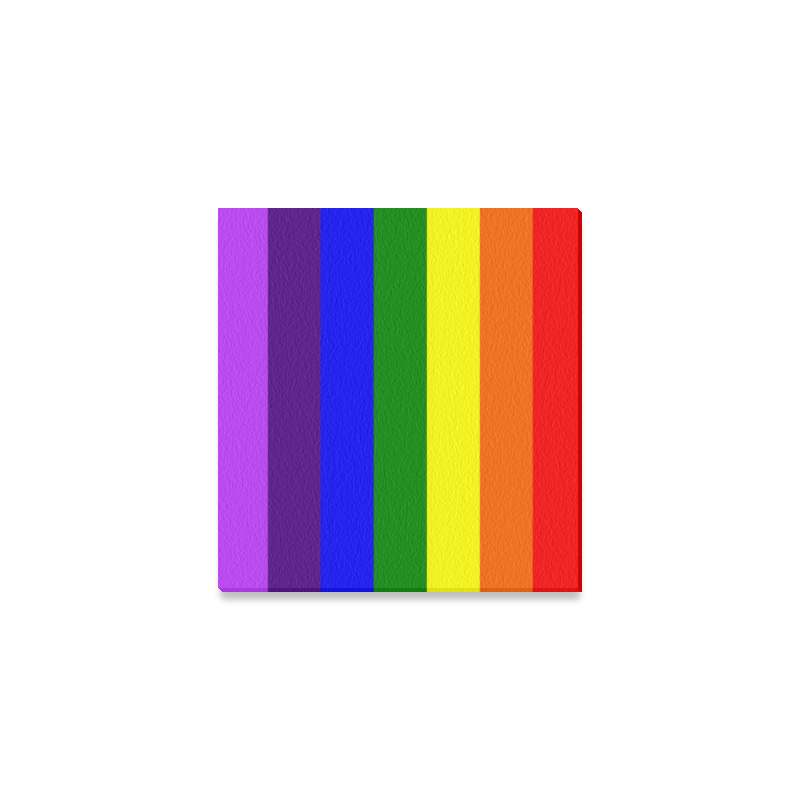 Rainbow Flag (Gay Pride - LGBTQIA+) Canvas Print 6"x4"