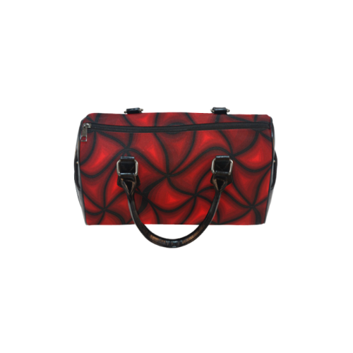 Red Geometic Pattern Boston Handbag (Model 1621)