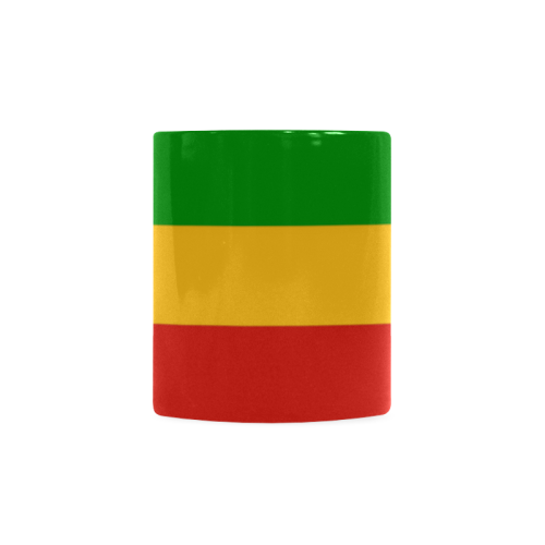 Rastafari Flag Colored Stripes Custom White Mug (11OZ)