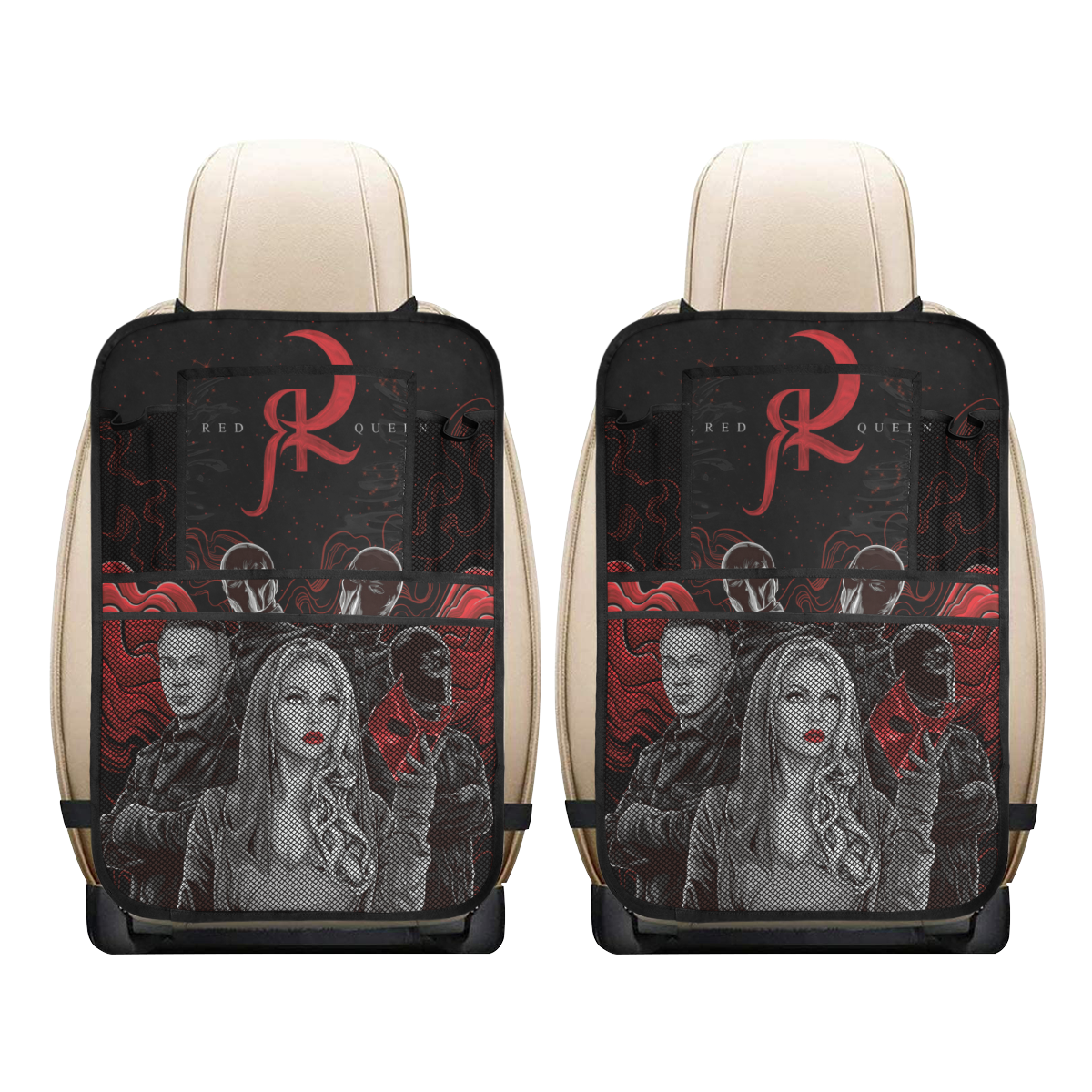 RED QUEEN BAND Car Seat Back Organizer (2-Pack)