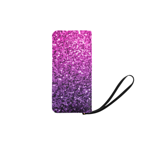 Beautiful Purple Pink Ombre glitter sparkles Women's Clutch Purse (Model 1637)