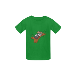 Safari Panda Green Kid's  Classic T-shirt (Model T22)