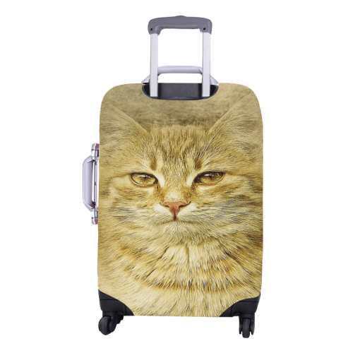Orange Tabby Cat Luggage Cover/Medium 22"-25"