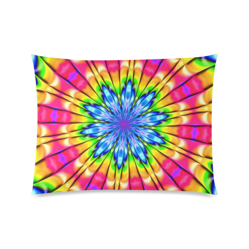 Spring Flowers Awakening Fractal Abstract Custom Zippered Pillow Case 20"x26"(Twin Sides)