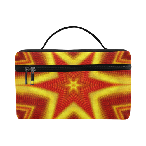 red and gold kaleidoscope Cosmetic Bag/Large (Model 1658)
