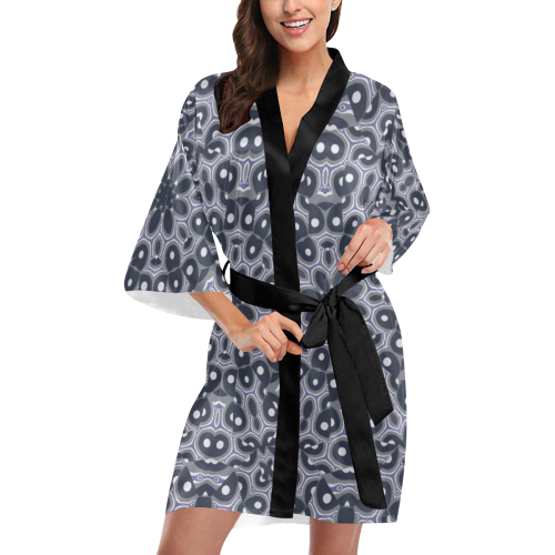 Metallic Floral Kimono Robe