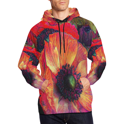 timely moment 1c All Over Print Hoodie for Men/Large Size (USA Size) (Model H13)