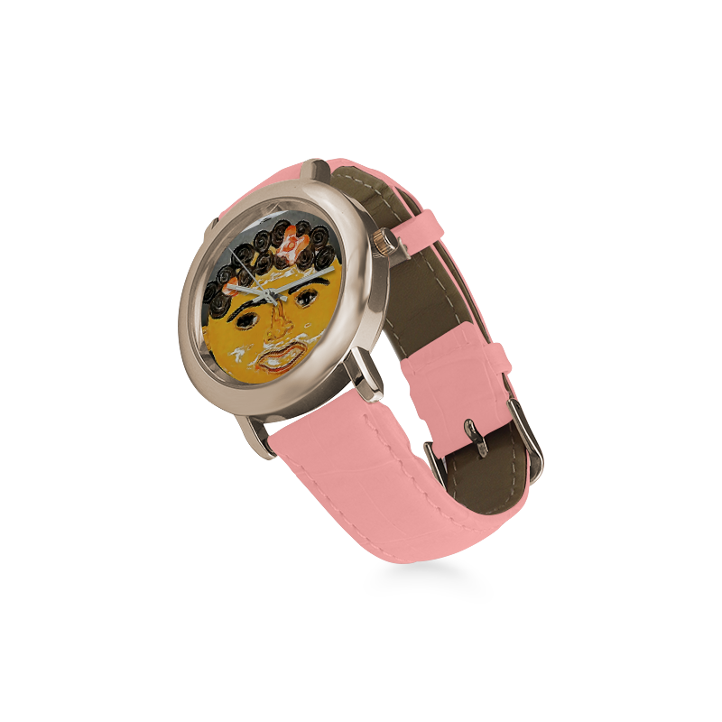 Serenity Women's Rose Gold Leather Strap Watch(Model 201)