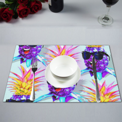 Pineapple Ultraviolet Happy Dude with Sunglasses Placemat 12''x18''