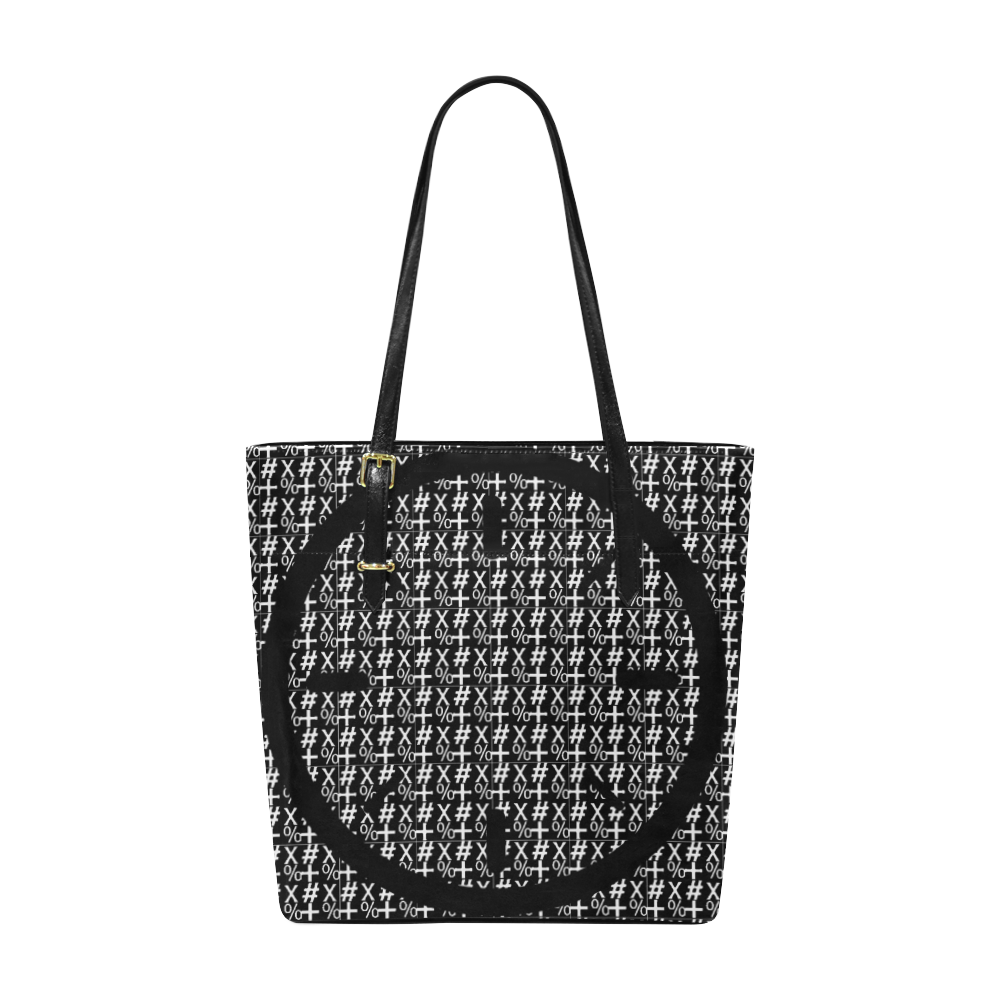 NUMBERS Collection Symbols Circle + x Euramerican Tote Bag/Small (Model 1655)