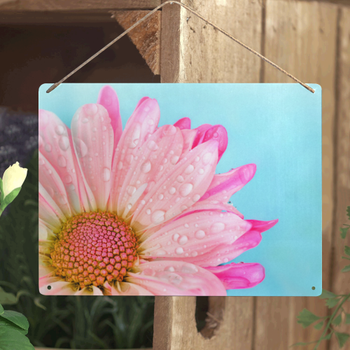 Flower Metal Sign 16"x12"