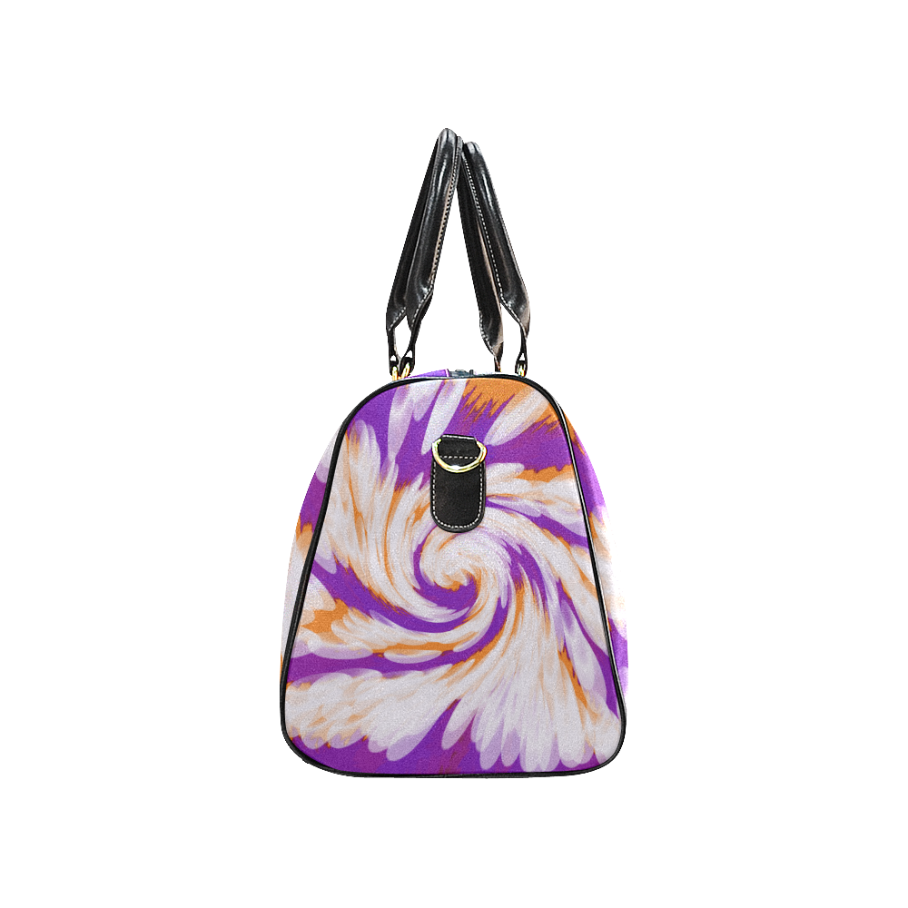 Purple Orange Tie Dye Swirl Abstract New Waterproof Travel Bag/Small (Model 1639)