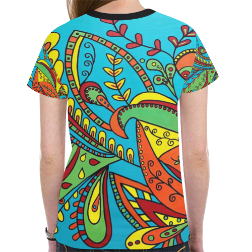 Euphoric New All Over Print T-shirt for Women (Model T45)