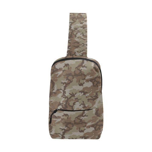 Woodland Desert Brown Camouflage Chest Bag (Model 1678)