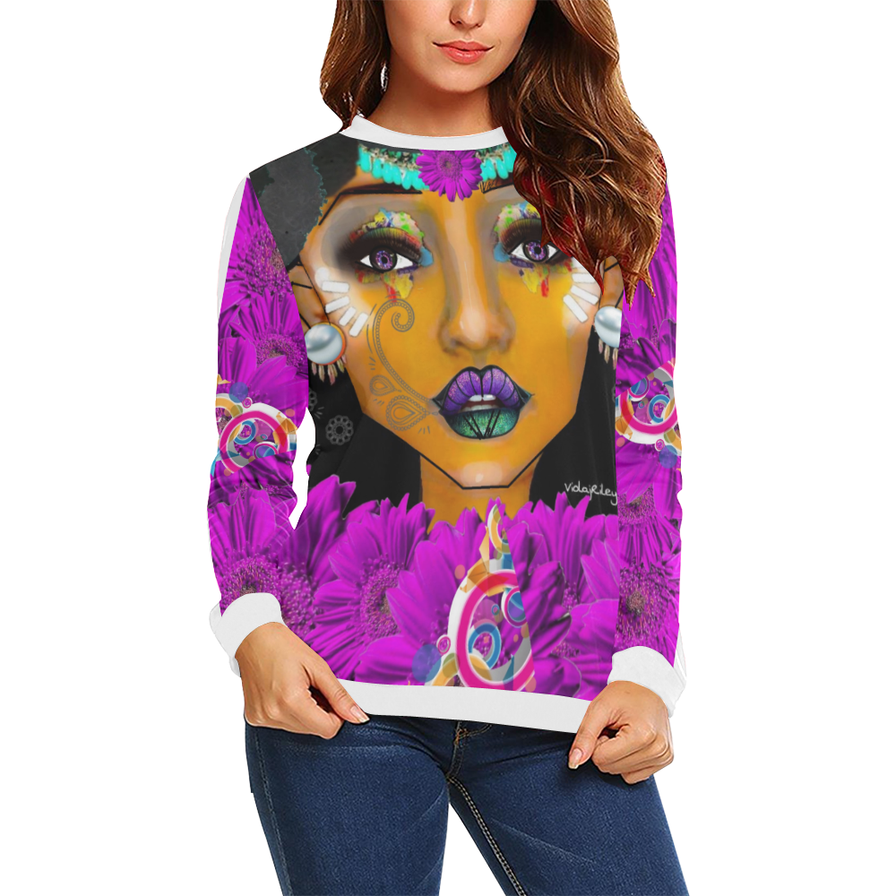 ARIVAL LOCK All Over Print Crewneck Sweatshirt for Women (Model H18)