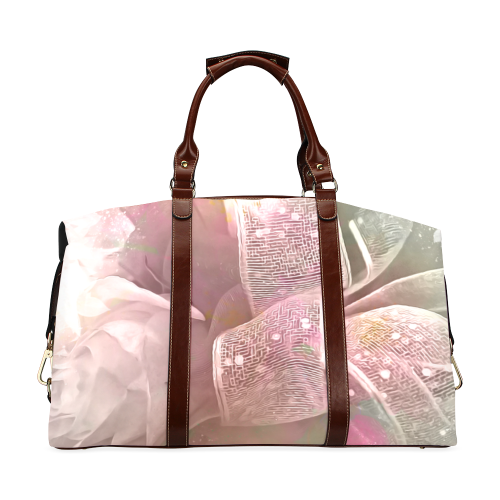 Beautiful soft roses Classic Travel Bag (Model 1643) Remake
