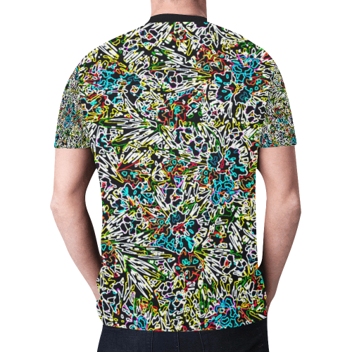 Multicolored Abstract Pattern New All Over Print T-shirt for Men (Model T45)