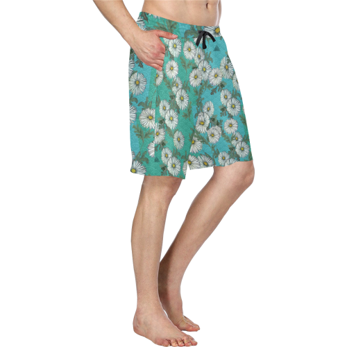 The Lowest of Low Daisies Mediterranean Men's All Over Print Casual Shorts (Model L23)
