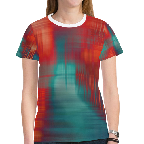 lines New All Over Print T-shirt for Women (Model T45)