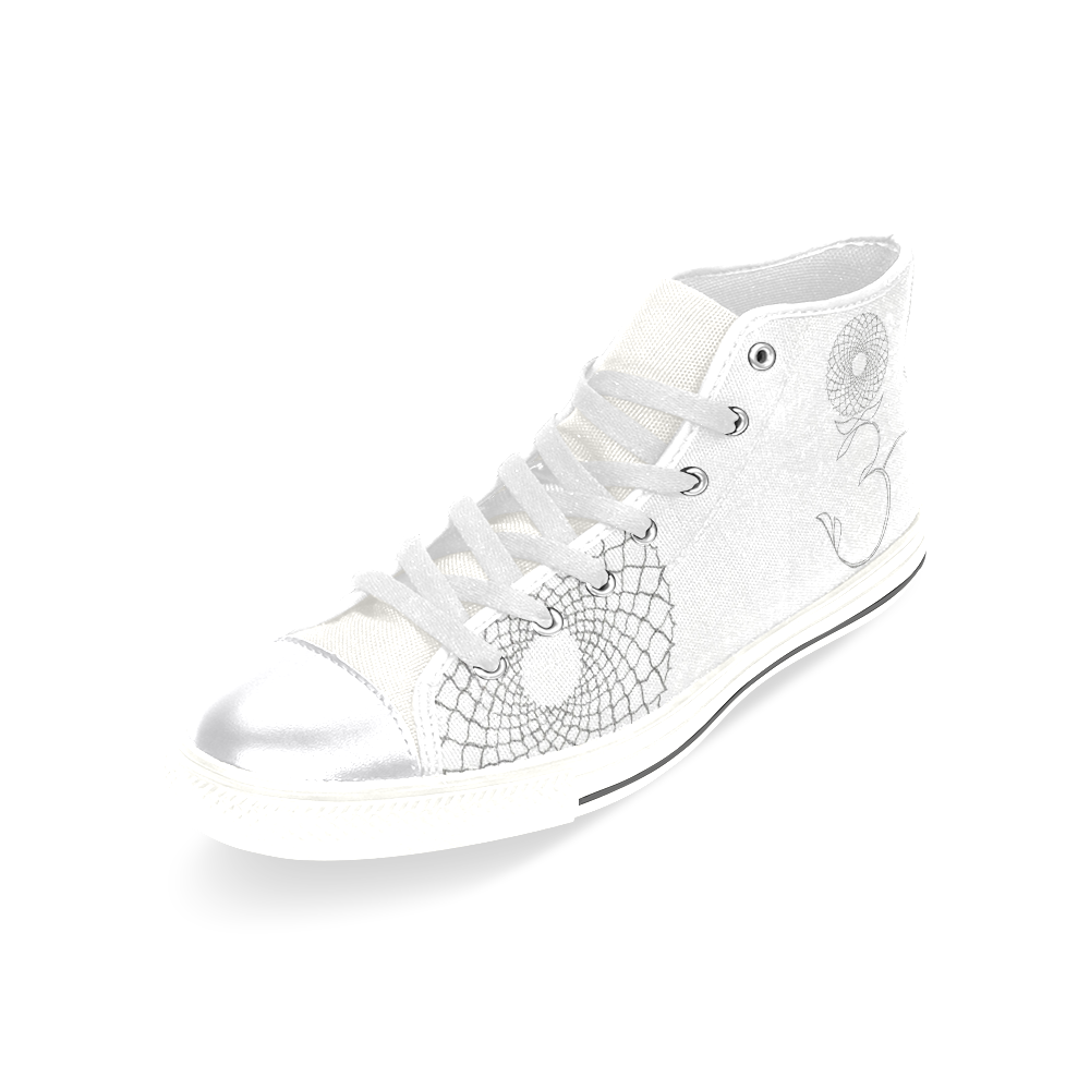 screen crown Women's Classic High Top Canvas Shoes (Model 017)
