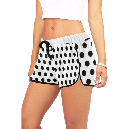 Polka Dots Women's All Over Print Relaxed Shorts (Model L19)