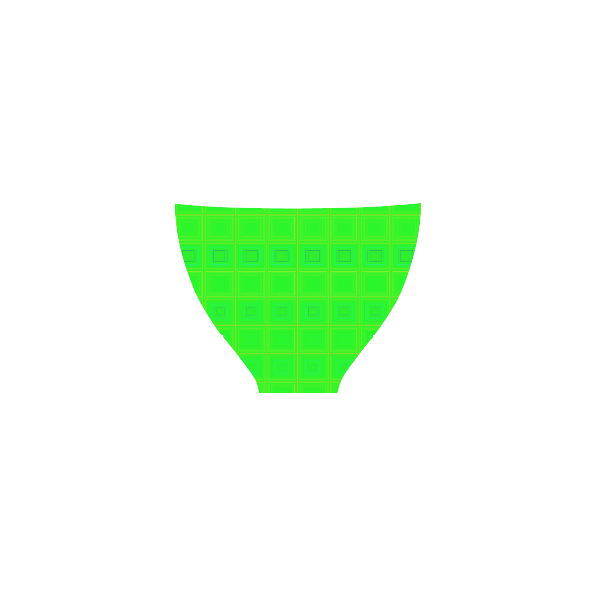 Green yellow multicolored multiple squares Custom Bikini Swimsuit (Model S01)
